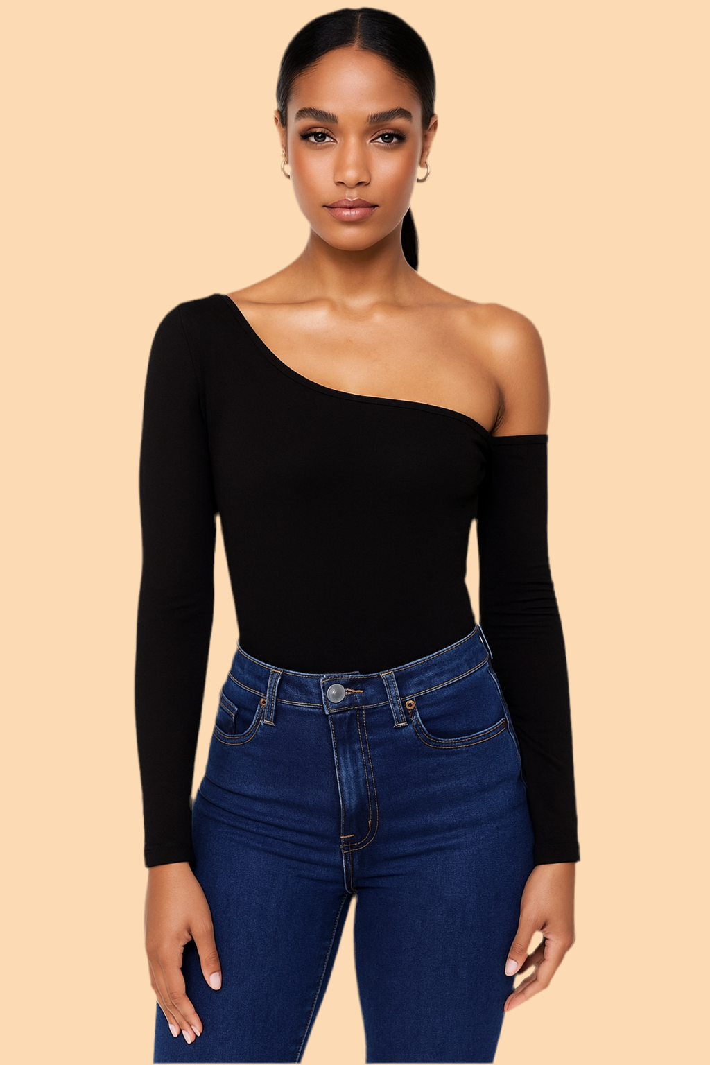 SculptWave | One-Shoulder Glow Bodysuit