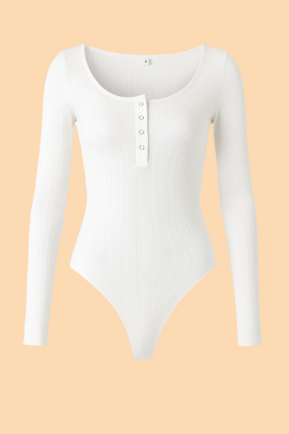 GlowFit | Long-Sleeve Knit Bodysuit