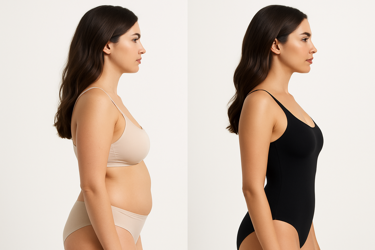 perfect but make the body transformation just a bit more less dramatic and put her in a black bodysuit instead 